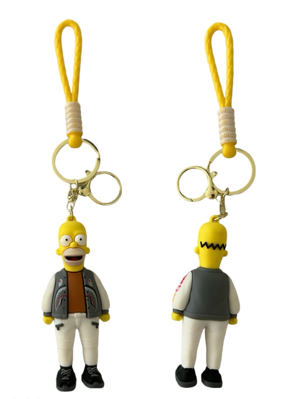 Homer Simpson Silicone Keychain Bag Charm